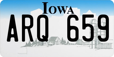 IA license plate ARQ659