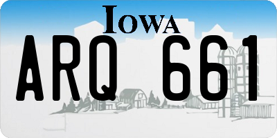 IA license plate ARQ661