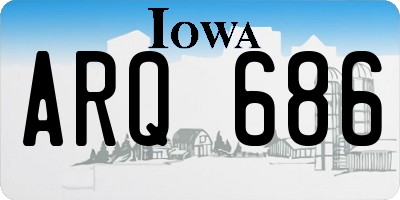 IA license plate ARQ686