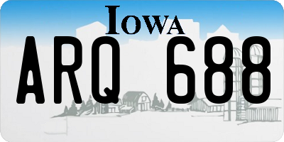 IA license plate ARQ688