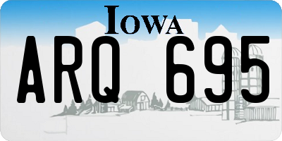 IA license plate ARQ695