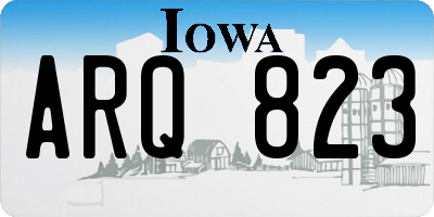 IA license plate ARQ823