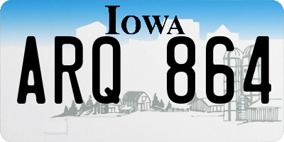 IA license plate ARQ864
