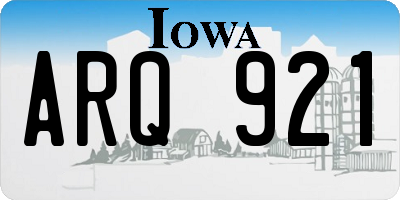 IA license plate ARQ921