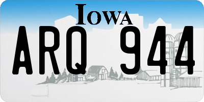 IA license plate ARQ944