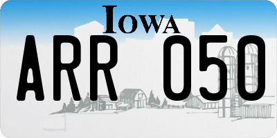 IA license plate ARR050