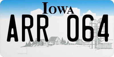 IA license plate ARR064