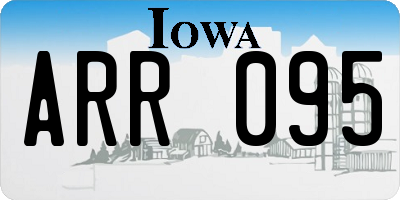 IA license plate ARR095