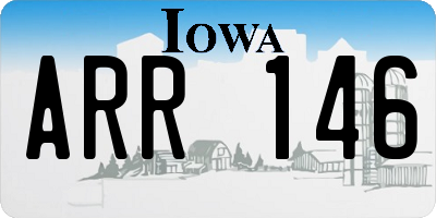 IA license plate ARR146