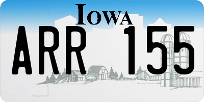IA license plate ARR155