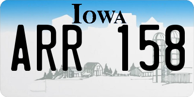 IA license plate ARR158