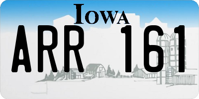 IA license plate ARR161