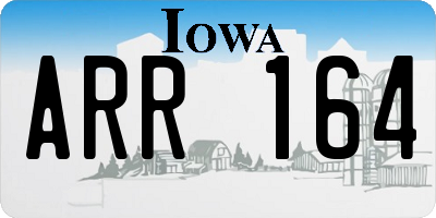 IA license plate ARR164