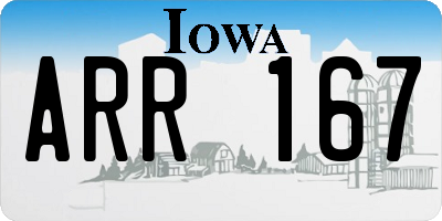 IA license plate ARR167