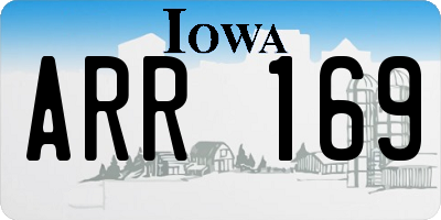 IA license plate ARR169