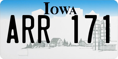 IA license plate ARR171