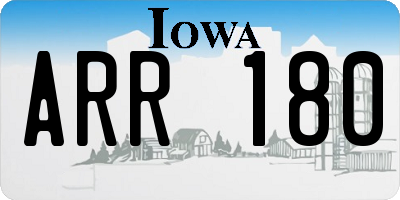 IA license plate ARR180