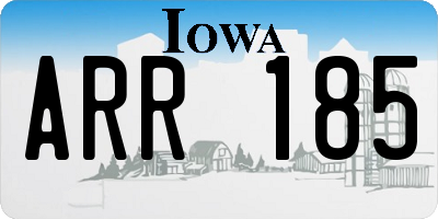 IA license plate ARR185