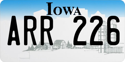 IA license plate ARR226