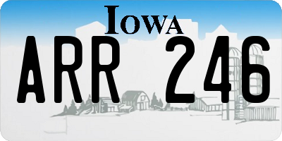 IA license plate ARR246