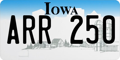IA license plate ARR250