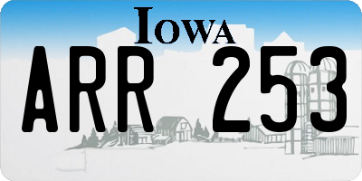 IA license plate ARR253