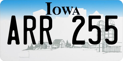 IA license plate ARR255