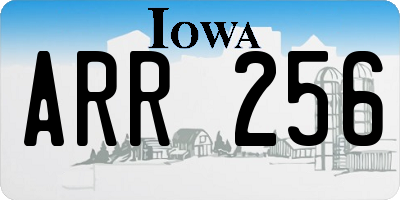 IA license plate ARR256