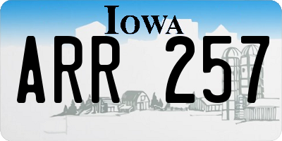 IA license plate ARR257