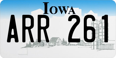 IA license plate ARR261