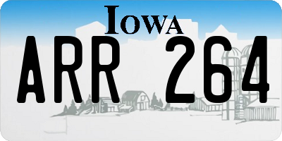 IA license plate ARR264