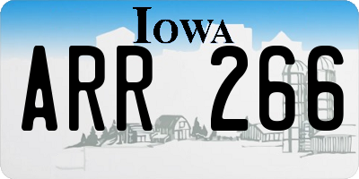 IA license plate ARR266