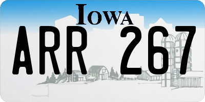 IA license plate ARR267