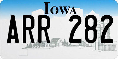 IA license plate ARR282