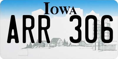 IA license plate ARR306