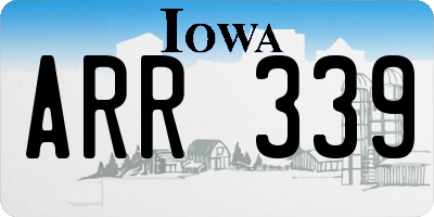 IA license plate ARR339