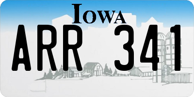 IA license plate ARR341