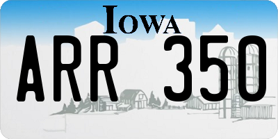 IA license plate ARR350