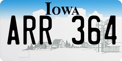 IA license plate ARR364