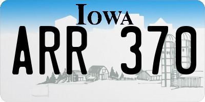 IA license plate ARR370