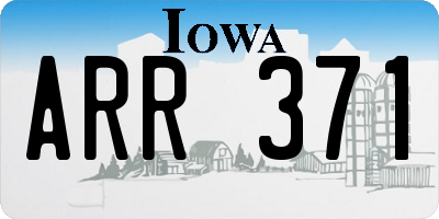 IA license plate ARR371