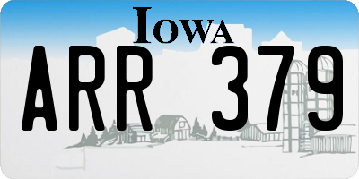 IA license plate ARR379