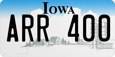 IA license plate ARR400