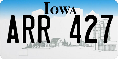 IA license plate ARR427