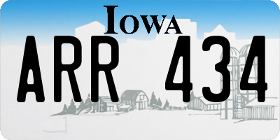 IA license plate ARR434