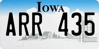 IA license plate ARR435