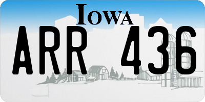IA license plate ARR436