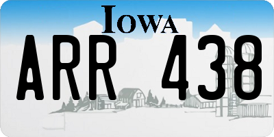 IA license plate ARR438
