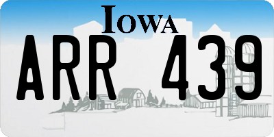 IA license plate ARR439