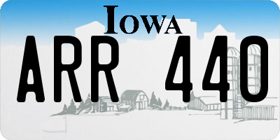 IA license plate ARR440